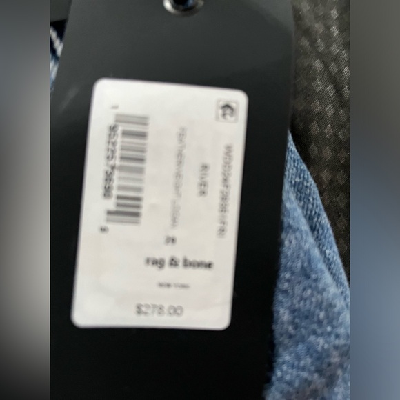 RAG & BONE RIVER FEATHERWEIGHT LOGAN HIGH RISE WIDE LEG JEANS 3 SIZES - Picture 8 of 12